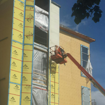 photo of exterior building foam insulation